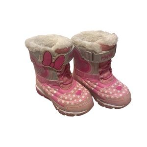 Pink Minnie Mouse light up Winter Boots